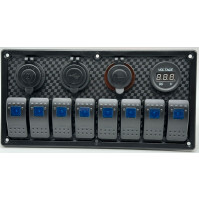 Switch Panel - Rocker Switch with 8 Panels SPST-ON-OFF - PN-R8S4 - ASM